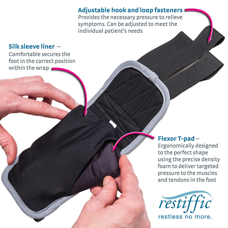 restless foot wrap features